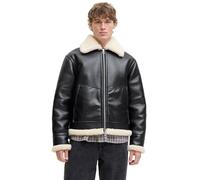 JACK & JONES Jorliverpool Aviator Jacket Sn, Black, L, Negro, L
