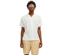 JACK & JONES Jorluke Crinkle Resort Shirt SS Sn Camisa Casual, Cloud Dancer, S Hombres