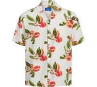 JACK & JONES Jorluke Flores AOP Shirt SS Styd24 Camisa Casual, Cloud Dancer, M Hombres