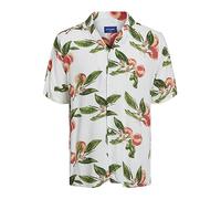 JACK & JONES Jorluke Flores Resort Shirt SS Sn Camisa, Cloud Dancer, M para Hombre