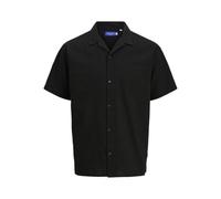 JACK & JONES Jorluke Seersucker Resort Shirt SS, Negro, M