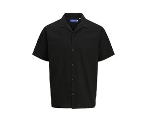 JACK & JONES Jorluke Seersucker Resort Shirt SS, Negro, XL