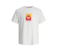 JACK & JONES Jormarbella Branding tee SS Crew Neck Camiseta, Blanco Brillante, M para Hombre