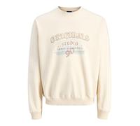 JACK & JONES Jormeadows Front Sweat Crew Neck, Blanco Envejecido, S para Hombre