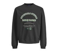 JACK & JONES Jormeadows Front Sweat Crew Neck para Hombre, Negro, L