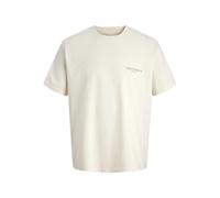 JACK & JONES Jormontauk AOP Back tee SS Crew Neck, Blanco Antiguo, Ancho Hombre