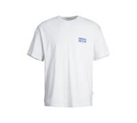 JACK & JONES Jormykonos Back tee SS Crew Neck Sn Camiseta, Blanco Brillante, XS Hombres