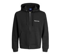 JACK & JONES Jornorrebro Emb Sudadera con Capucha y Cremallera para Hombre, Negro, XXL
