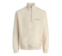 JACK & JONES Jornorrebro Emb - Sudadera de Cuello Alto para Hombre, Blanco Envejecido., S
