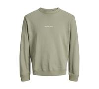 JACK & JONES Jornorrebro EMB Sweat Crew Noos, Hierba Marina, S Hombre