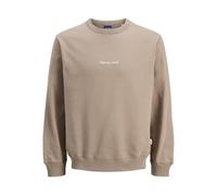 JACK & JONES Jornorrebro Emb Sweat Crew Noos, Mocha Meringue, M para Hombre