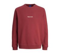JACK & JONES Jornorrebro Emb Sweat Crew Noos, Tibetan Red, L para Hombre