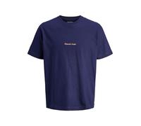 JACK & JONES Jornorrebro Emb tee SS Crew Neck Noos, Ocean Cavern, M