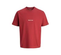 JACK & JONES Jornorrebro Emb tee SS Crew Neck Noos, Tibetan Red, XL
