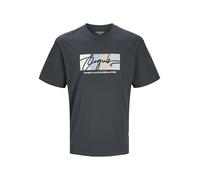 JACK & JONES Jorportland Block Branding SS - Camiseta de Cuello Redondo para Hombre, Color río Bosque, Talla M, Río Forest, M