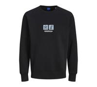JACK & JONES Jorportland Box Sweat Crew Neck Sudadera, Negro, M para Hombre