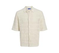 JACK & JONES Jorretiro Crochet Knit Polo Se25, Crudo, XXL Hombres