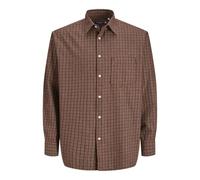 JACK & JONES Jorrobb Check Camiseta LS Ln Camisa Casual, Brandy Brown, S para Hombre