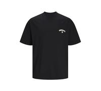 JACK & JONES Jorsantorini Back tee SS Crew Neck Sn Camiseta para Hombre, Negro, M