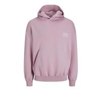 JACK & JONES Jorsantorini Graphic Sweat Hood Sn Sudadera con, Pink Nectar, S para Hombre