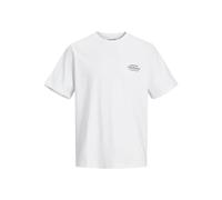 JACK & JONES JORSEQUOIA Back tee SS Crew Neck, Blanco Brillante, XS