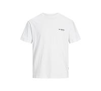 JACK & JONES Jorsequoia Graphic Back SS Crew Neck Camiseta, Blanco Brillante, S para Hombre