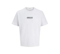 JACK & JONES Jortavira Pop tee SS Crew Neck Oc25 - Camiseta para Hombre, Blanco Brillante, XXL