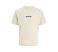JACK & JONES Jortavira Pop tee SS Crew Neck Oc25 - Camiseta para Hombre, Blanco Envejecido., XL