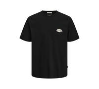 JACK & JONES Jortavira Type Back Teess Crew Oc25 PLS, Negro, 4XL
