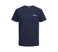 JACK & JONES JORTONS tee SS Crew Neck Noos - Camiseta para Hombre, Color Azul Marino/Ajuste: estándar/sólida, L, Navy Blazer/Fit:Standard/Solid, L