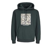 JACK & JONES Jorvesterbro Newton Boxfront Sweat BF Sudadera con Capucha, Forest River, XL para Hombre