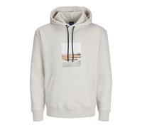JACK & JONES Jorvesterbro Newton Boxfront Sweat BF Sudadera con Capucha, Moonbeam, L para Hombre