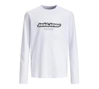 JACK & JONES Jorvesterbro Newton Brndg tee LS BF Jnr Camiseta de Manga Larga, Blanco/Estampado: JJ, 164 para Niños