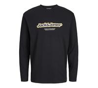 JACK & JONES Jorvesterbro Newton Brndg tee LS BF Jnr Camiseta de Manga Larga, Negro/Estampado: JJ, 176 para Niños