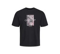 Jack & Jones Jorvesterbro Photo SS tee Crew Neck Sn Polo, Negro, Hombre