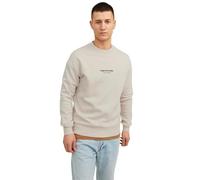 Jack & Jones Jorvesterbro Sudadera Con Cuello Redondo Noos Suéter, Hombre, Beige, S