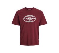 JACK & JONES Joryork Front tee SS Crew Neck, Tibetan Red, M