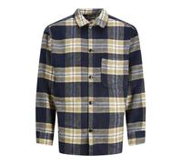 JACK & JONES Jorzac Check Overshirt LS Noos Polo, Quiet Shae, M Hombres