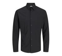 JACK & JONES Jprblaactive-Camiseta elástica L/S Sn Camisa Casual, Black/Fit: Slim Fit, M para Hombre