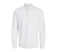 JACK & JONES Jprblaactive-Camiseta elástica L/S Sn Camisa Casual, Blanco/Ajuste: Slim fit, L para Hombre