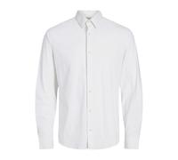 JACK & JONES Jprblaactive-Camiseta elástica L/S Sn Camisa Casual, Blanco/Ajuste: Slim fit, S para Hombre