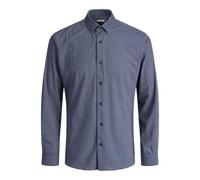 JACK & JONES Jprblaactive Stretch LS Shirt Sn, Azul Oscuro, S Hombres