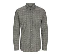 JACK & JONES Jprblablackpool LS Aw24 Sn-Camiseta elástica Camisa Casual, Peat/Fit: Slim Fit, S para Hombre