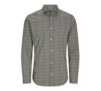 JACK & JONES Jprblablackpool LS Aw24 Sn-Camiseta elástica Camisa Casual, Peat/Fit: Slim Fit, S para Hombre