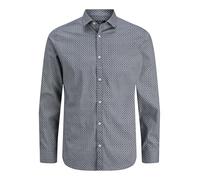 JACK & JONES Jprblablackpool Stretch AOP LS Shirt Sn, Azul Marino, L