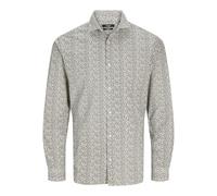 JACK & JONES Jprblablackpool Stretch LS Shirt Sn Camisa, Cloud Dancer/Fit: Slim Fit, S Hombres