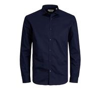 JACK & JONES Jprblacardiff Noos-Camiseta (Talla L/S) Manga Larga, Azul Marino, XXL para Hombre
