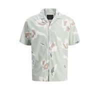 JACK & JONES Jprblapalermo Print Resort S/S Shirt Sn, Aqua Gray, S
