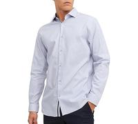 Jack & Jones Jprblaparker Detail Camiseta L/S Noos Polo, Hombre, Blanco/Azul, L