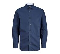 JACK & JONES Jprblaparker Detail L/S Shirt Noos, Black Iris., S